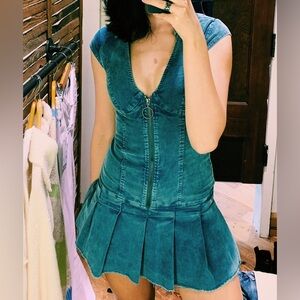 URBAN OUTFITTERS blue denim mini dress